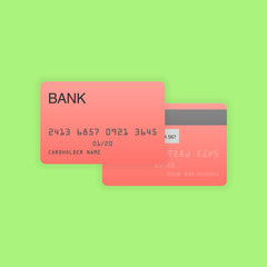 Blank debit or credit card vector illustration
