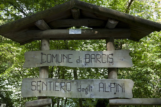 Pannello in legno, Barcis