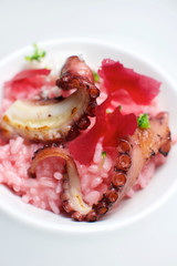 Octopus risotto