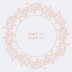 Round floral ornate frame