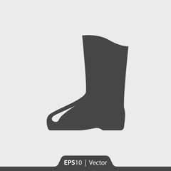 Rubber boots vector icon for web and mobile