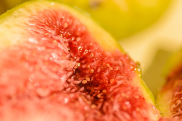 The interior of the fruit figs