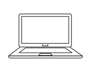 laptop gadget device technology virtual  icon. Flat and isolated design. Vector illustration