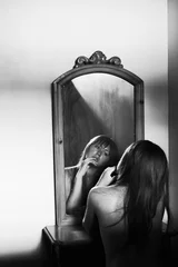 Tuinposter Girl and mirror © arvitalya