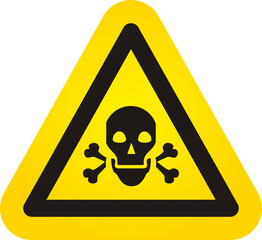 Vector skull danger sign