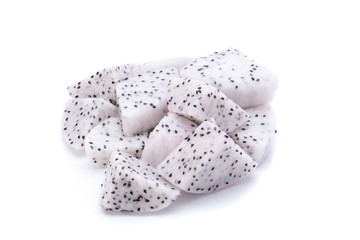 Vivid and Vibrant Dragon Fruit isolated on white background