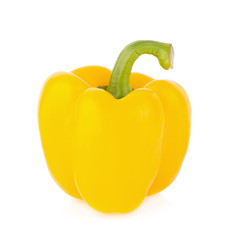 sweet yellow pepper isolated on white background