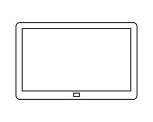 tablet gadget device technology virtual  icon. Flat and isolated design. Vector illustration