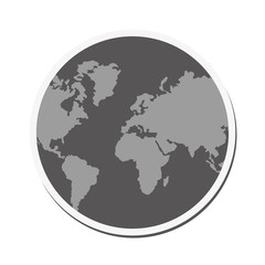 Obraz premium planet earth sphere globe map icon. Flat and isolated design. Vector illustration