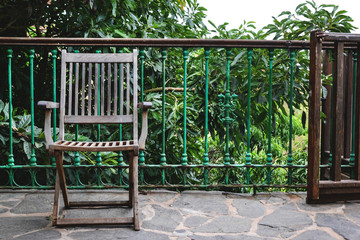 Chair in a rural house in the middle of nature

