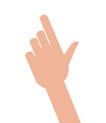 human hand gesture fingers palm  icon. Flat and isolated design. Vector illustration