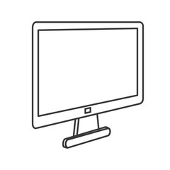 computer gadget device technology virtual  icon. Flat and isolated design. Vector illustration