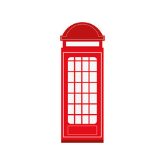 telephone london england landmark culture europe icon. Flat and isolated design. Vector illustration