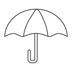 umbrella tool weather rain season climate  icon. Flat and isolated design. Vector illustration