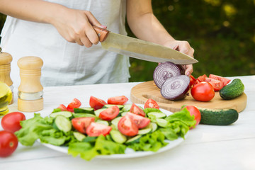 salad in garden