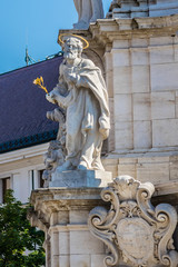 Fototapeta na wymiar Holy Trinity Column (a plague column, 1713). Budapest, Hungary.