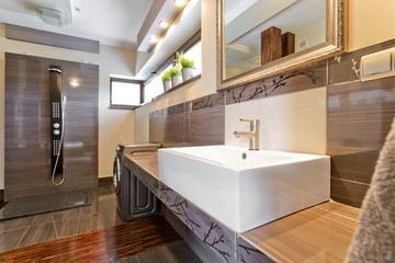 Luxurious bathroom interior