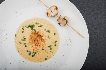 tasty mushroom soup