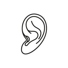 ear icon on white background