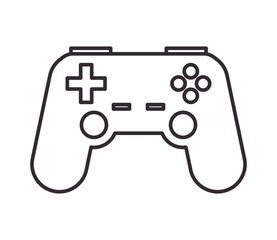 videogame control buttons hobby silhouette icon. Flat and isolated design. Vector illustration