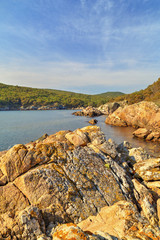Beautiful landscape on rocky shore