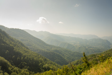 Hills in the background on the sunny day