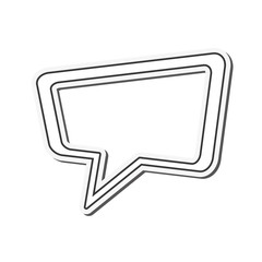 Naklejka premium bubble email mail message communication silhouette icon. Flat and isolated design. Vector illustration