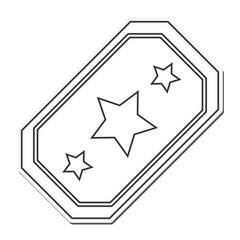 Obraz premium ticket star cinema movie film entertainment icon. Flat and isolated design. Vector illustration