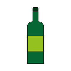 bottle alcohol drink menu restaurant icon. Flat and isolated design. Vector illustration