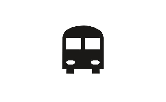Vector bus transport icon on white background