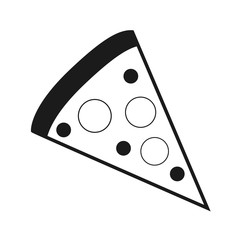 pizza fast food menu restaurant lunch icon. Flat and isolated design. Vector illustration