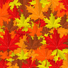 Naklejka na ściany i meble Autumn leaves background. Vector banner