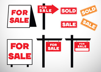 For Sale Design Vector Template Kit