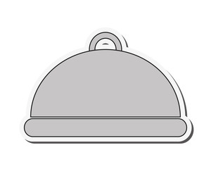 menu plate food restaurant icon. Flat and isolated design. Vector illustration