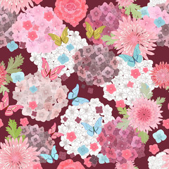 seamless texture with abstract floral design