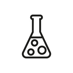 Flask icon on white background