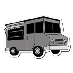 truck delivery fast food urban business icon. Flat and isolated design. Vector illustration