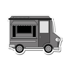 truck delivery fast food urban business icon. Flat and isolated design. Vector illustration