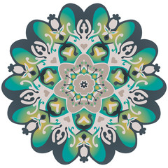 Mandala. Round Ornament Pattern. Vintage decorative elements. Hand drawn background.
