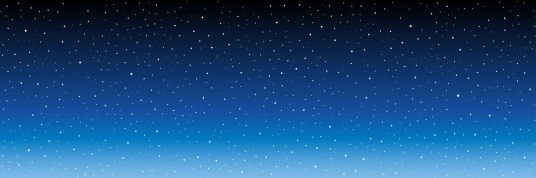Night sky with stars. Vector image