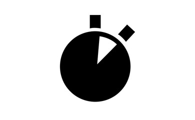 Vector clock watch symbol icon on white background