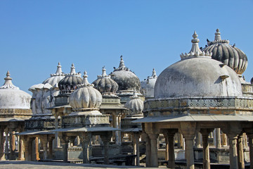Fototapeta premium Ahar cenotaphs of the Maharanas of Mewar, Udaipur, Rajasthan, India, Asia