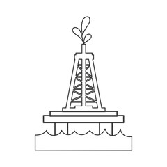 tower drop petroleum gasoline oil industry industrial icon. Flat and isolated design. Vector illustration