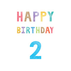 Happy 2nd birthday anniversary card