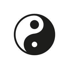 Yin Yang icon on white background