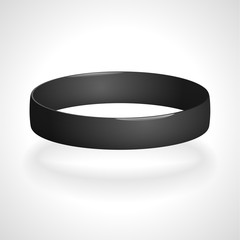 Promo bracelet. Silicone bracelet for hand. Vector illustration.