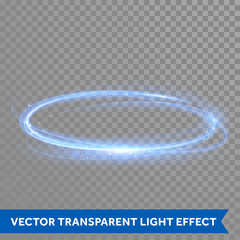 Vector light trail circle