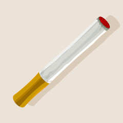 cartoon drawn smoldering cigarette