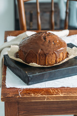 naked carrot cake with walnuts, prunes and dried apricots