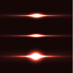 Realistic light glare sparkle, highlight set. Collection of beautiful bright lens flares. Lighting effects of flash.